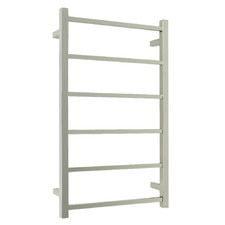 500 x 830mm Mirror Polished 6 Bar Square Towel Rail