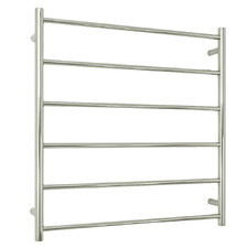 Radiant 800 x 830mm Round Mirror Polished Chrome Towel Rail