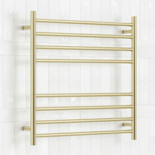 750 x 750mm Light Gold Stainless Steel Heated Towel Rail