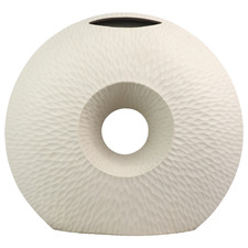 Cream Rippled Sand Urchin Oceania Vase