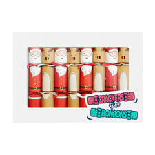 8 Piece Santa & Rudolph Novelty Christmas Cracker Set