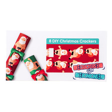 8 Piece Naughty Santa DIY Christmas Cracker Set