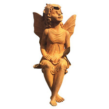 Sitting Fairy Cast Iron Garden Statue