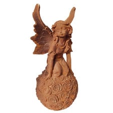 Fairy on Flower Ball Garden Statue