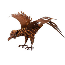 Rust Hawk Garden Statue