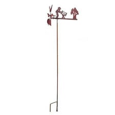 Rust Lumberjack Wind Spinner