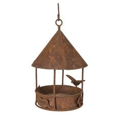 Rust Metal Hanging Birdfeeder