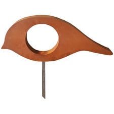 Enara Bird Steel Garden Stake