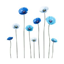 9 Piece Orana Poppy Garden Stake Set