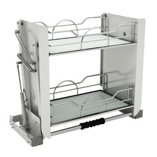 2 Tier Pull-Down Kitchen Storage