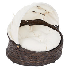 Clotho Wicker Outdoor Pet Daybed with Cushion