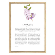 Purple Zodiac Aries Child Printed Wall Art