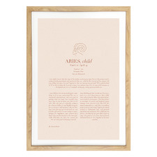 Blush Zodiac Aries Child Printed Wall Art