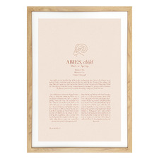 Blush Zodiac Aries Child Printed Wall Art