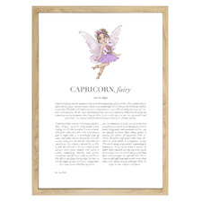 Purple Zodiac Capricorn Child Printed Wall Art