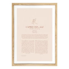 Blush Zodiac Capricorn Child Printed Wall Art