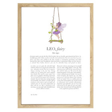 Purple Zodiac Leo Child Printed Wall Art