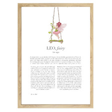 Pink Zodiac Leo Child Printed Wall Art