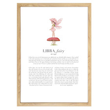 Pink Zodiac Libra Child Printed Wall Art