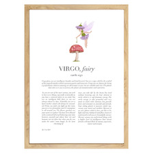Purple Zodiac Virgo Child Printed Wall Art