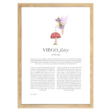 Purple Zodiac Virgo Child Printed Wall Art