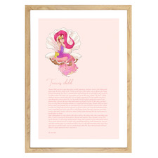 Zodiac Taurus Child Mermaid Printed Wall Art