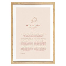 Blush Zodiac Scorpio Child Printed Wall Art