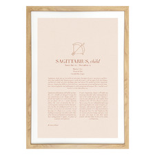 Blush Zodiac Sagittarius Child Printed Wall Art