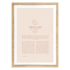 Blush Zodiac Virgo Child Printed Wall Art