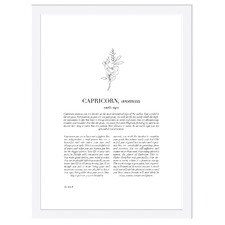 Zodiac Woman I Capricorn Printed Wall Art
