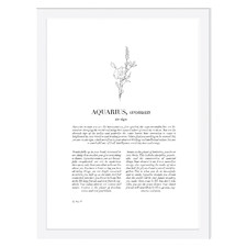 Zodiac Woman I Aquarius Printed Wall Art