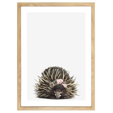 Baby Echidna Rose Crown Printed Wall Art