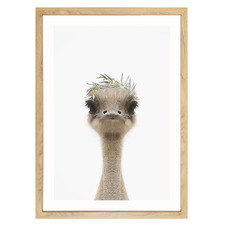 Baby Emu Eucalyptus Crown Printed Wall Art