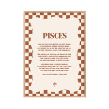 Zodiac Pisces Child Paper Print Wall Art