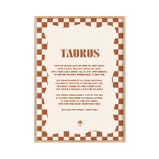 Zodiac Taurus Child Paper Print Wall Art