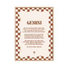 Zodiac Gemini Child Paper Print Wall Art