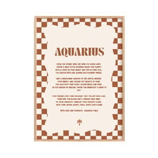 Zodiac Aquarius Child Paper Print Wall Art