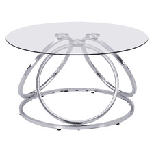 Blair Round Glass-Top Coffee Table