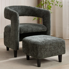 2 Piece Thorin Upholstered Accent Chair & Ottoman Set