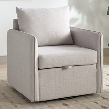 Tavian Swivel Accent Chair with Storage