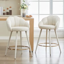 (Set of 2) 65cm Quinn Velvet Bar Stools