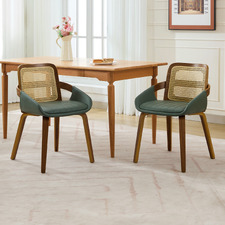 Otto Walnut Wood Dining Chairs (Set of 2)