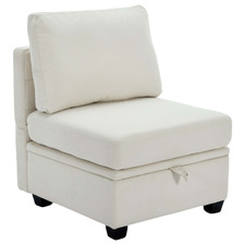 Juno Upholstered Accent Chair with Storage