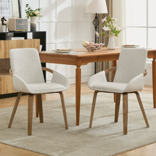 (Set of 2) Alwina Chenille Dining Chairs