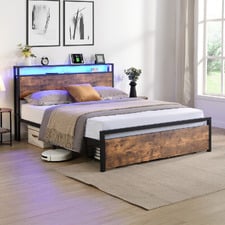 Linford Bed with LED & Drawers
