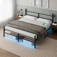 Braulio Bed with LED & Charging Station