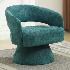 Nylah Chenille Swivel Armchair