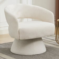 Nylah Chenille Swivel Armchair
