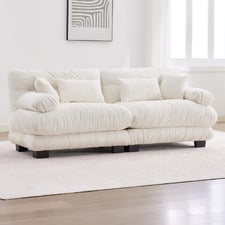 Rizalino 2 Seater Chenille Semi-Compressed Modular Sofa