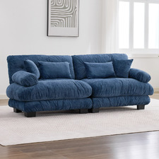 Rizalino 2 Seater Chenille Semi-Compressed Modular Sofa
